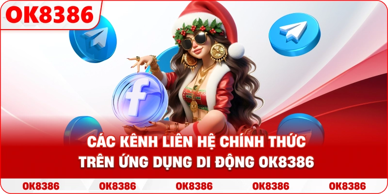 Ảnh chụp giao diện các kênh liên hệ chính thức trên ứng dụng di động OK8386